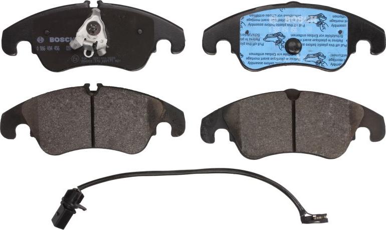 BOSCH 0 986 494 456 - Juego de pastillas de freno vegaparts.es