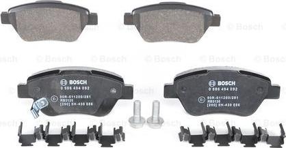 BOSCH 0 986 494 092 - Juego de pastillas de freno vegaparts.es