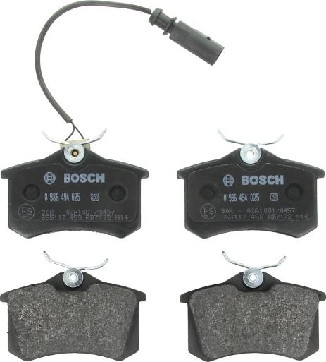 BOSCH 0 986 494 025 - Juego de pastillas de freno vegaparts.es