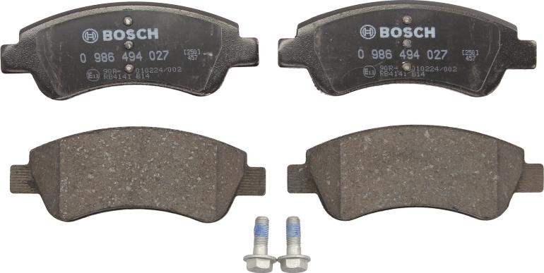BOSCH 0 986 494 027 - Juego de pastillas de freno vegaparts.es
