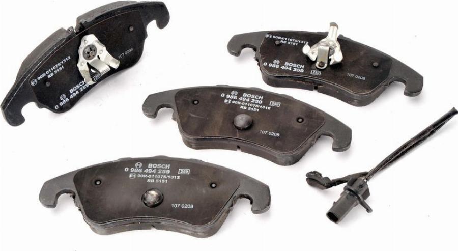 BOSCH 0 986 494 259 - Juego de pastillas de freno vegaparts.es