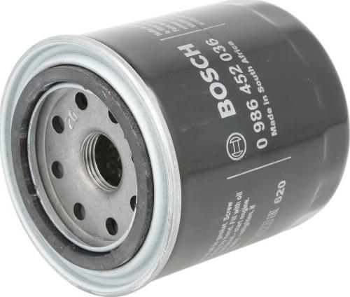 BOSCH 0 986 452 036 - Filtro de aceite vegaparts.es