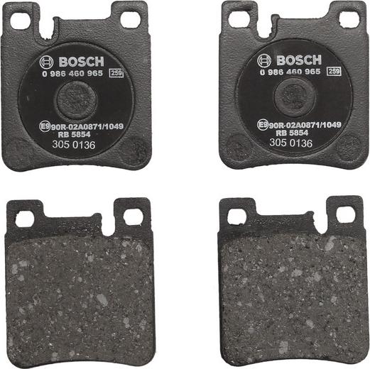 BOSCH 0 986 460 965 - Juego de pastillas de freno vegaparts.es
