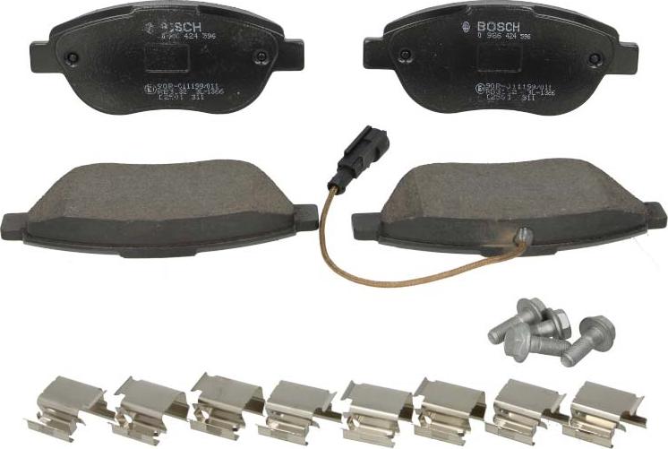 BOSCH 0 986 424 596 - Juego de pastillas de freno vegaparts.es