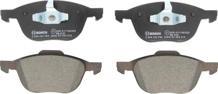 BOSCH 0 986 424 794 - Juego de pastillas de freno vegaparts.es