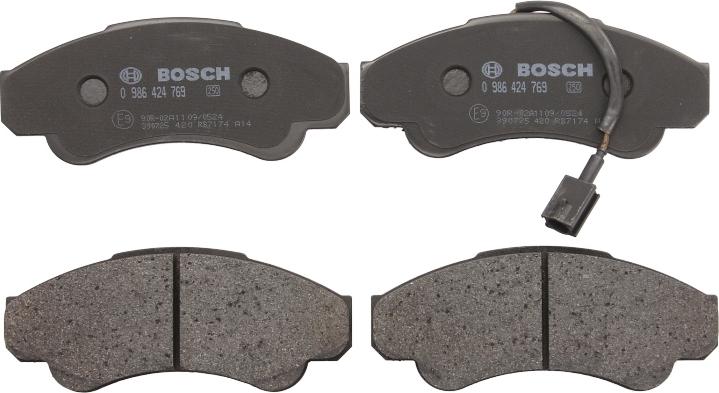 BOSCH 0 986 424 769 - Juego de pastillas de freno vegaparts.es