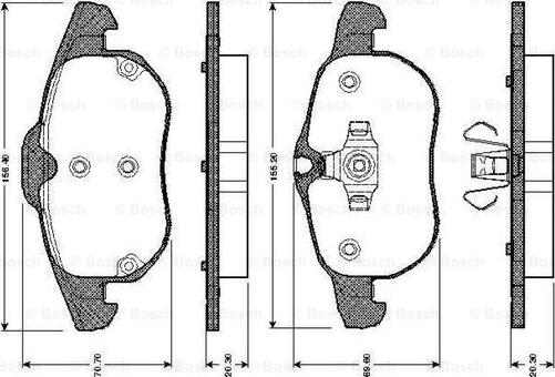 BOSCH 0 986 TB2 421 - Juego de pastillas de freno vegaparts.es