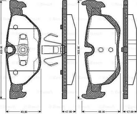 BOSCH 0 986 TB2 899 - Juego de pastillas de freno vegaparts.es