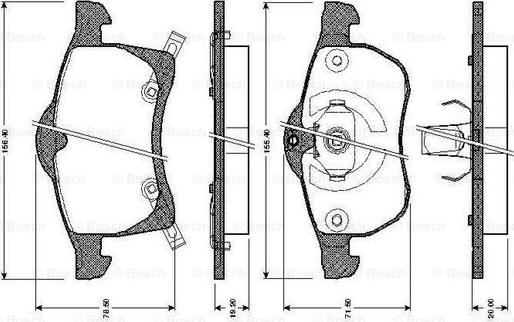BOSCH 0 986 TB2 335 - Juego de pastillas de freno vegaparts.es