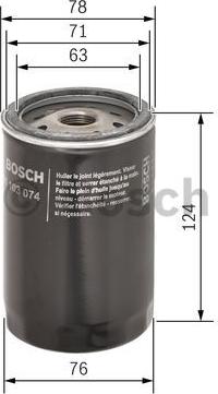 BOSCH 0 451 103 074 - Filtro de aceite vegaparts.es