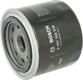BOSCH 0 451 103 316 - Filtro de aceite vegaparts.es