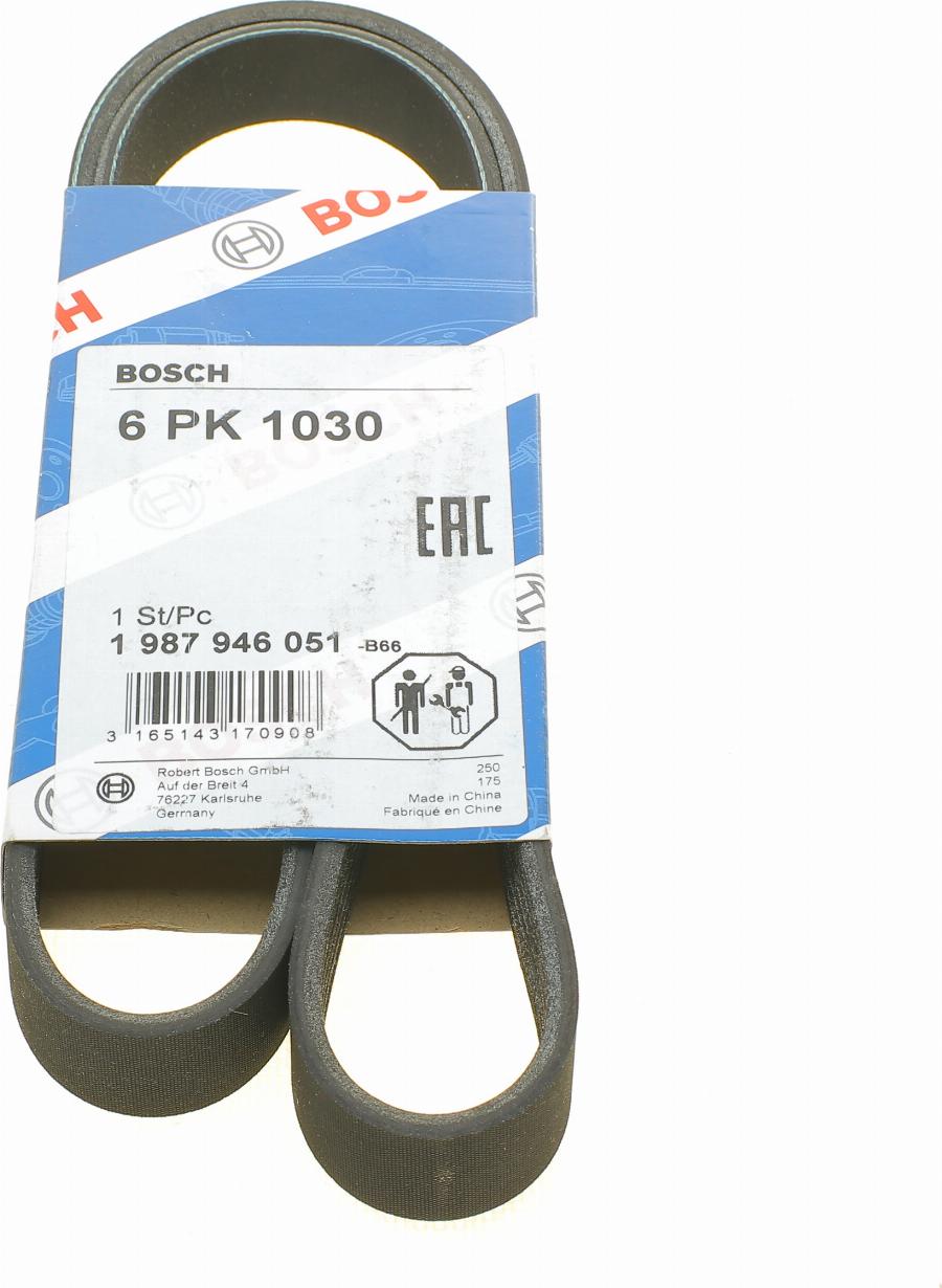 BOSCH 1 987 946 051 - Correa trapecial poli V vegaparts.es