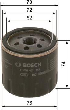 BOSCH F 026 407 143 - Filtro de aceite vegaparts.es