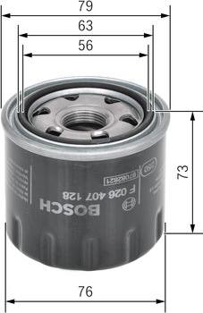 BOSCH F 026 407 128 - Filtro de aceite vegaparts.es