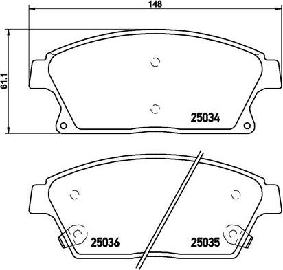 Brembo P 59 077 - Juego de pastillas de freno vegaparts.es