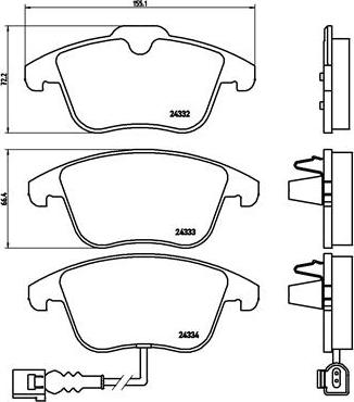 Brembo P 85 112 - Juego de pastillas de freno vegaparts.es
