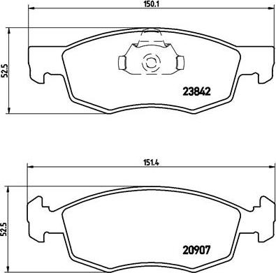 Brembo P 23 118 - Juego de pastillas de freno vegaparts.es