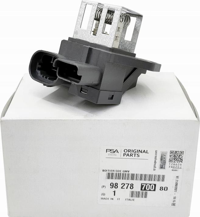 PSA 98 278 700 80 - Resistencia en serie, electromotor de ventilador vegaparts.es
