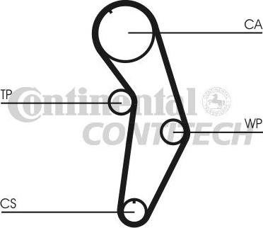 CONTINENTAL CT908 - Correa dentada vegaparts.es