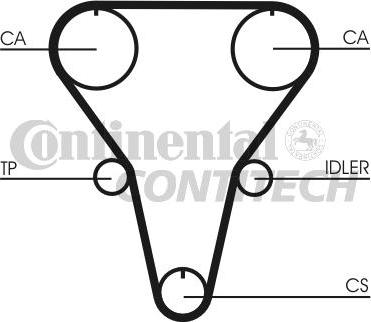 CONTINENTAL CT769 - Correa dentada vegaparts.es