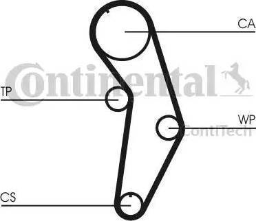 CONTINENTAL CT908 - Correa dentada vegaparts.es