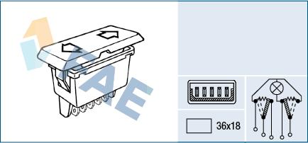 FAE 62640 - Interruptor, elevalunas vegaparts.es