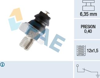 FAE 12200 - Sensor, presión de aceite vegaparts.es