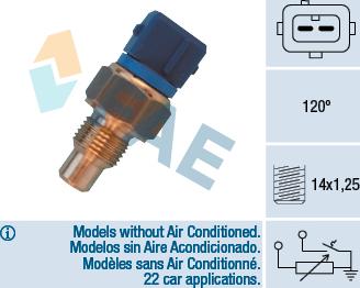 FAE 34460 - Sensor, temperatura del refrigerante vegaparts.es