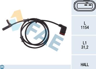 FAE 78028 - Sensor, revoluciones de la rueda vegaparts.es
