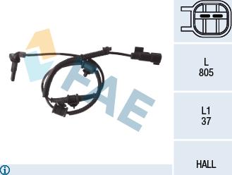 FAE 78110 - Sensor, revoluciones de la rueda vegaparts.es