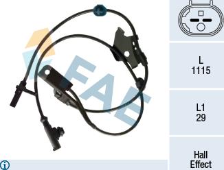 FAE 78390 - Sensor, revoluciones de la rueda vegaparts.es