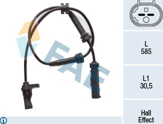 FAE 78324 - Sensor, revoluciones de la rueda vegaparts.es