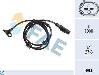 FAE 78245 - Sensor, revoluciones de la rueda vegaparts.es