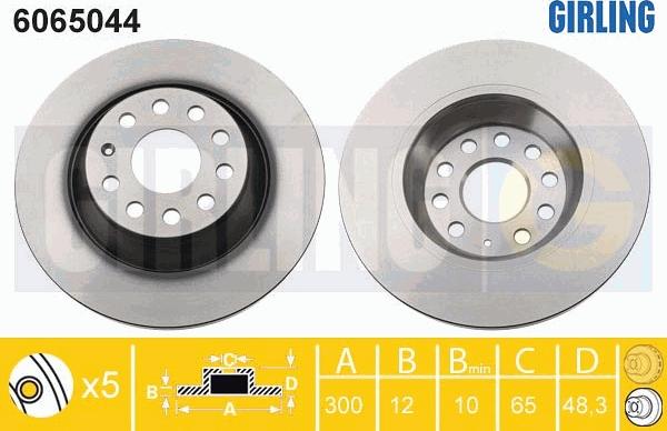 Girling 6065044 - Disco de freno vegaparts.es