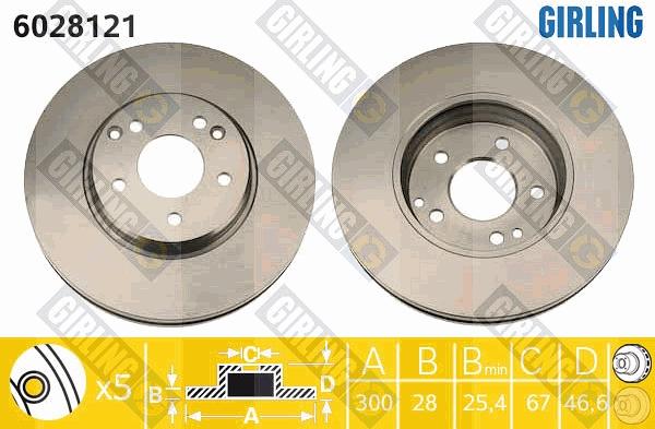 Girling 6028121 - Disco de freno vegaparts.es