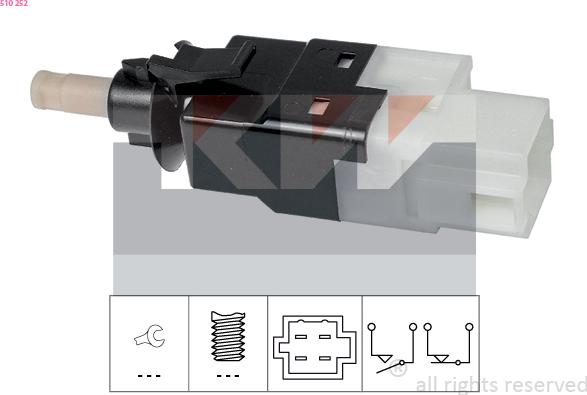 KW 510 252 - Interruptor luces freno vegaparts.es