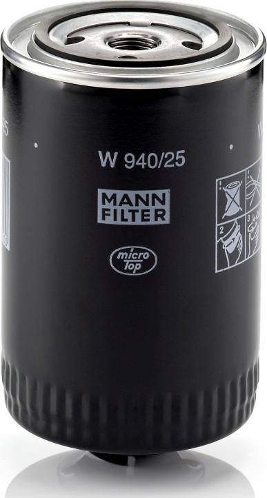 Mann-Filter W 940/25 - Filtro de aceite vegaparts.es