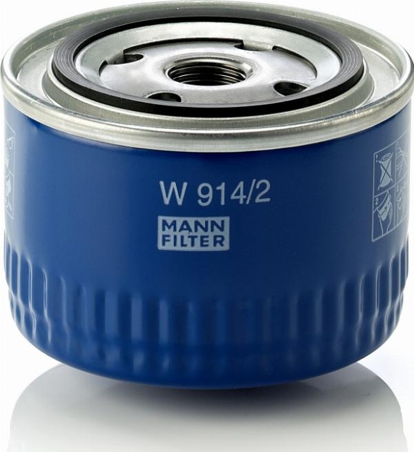Mann-Filter W 914/2 - Filtro de aceite vegaparts.es
