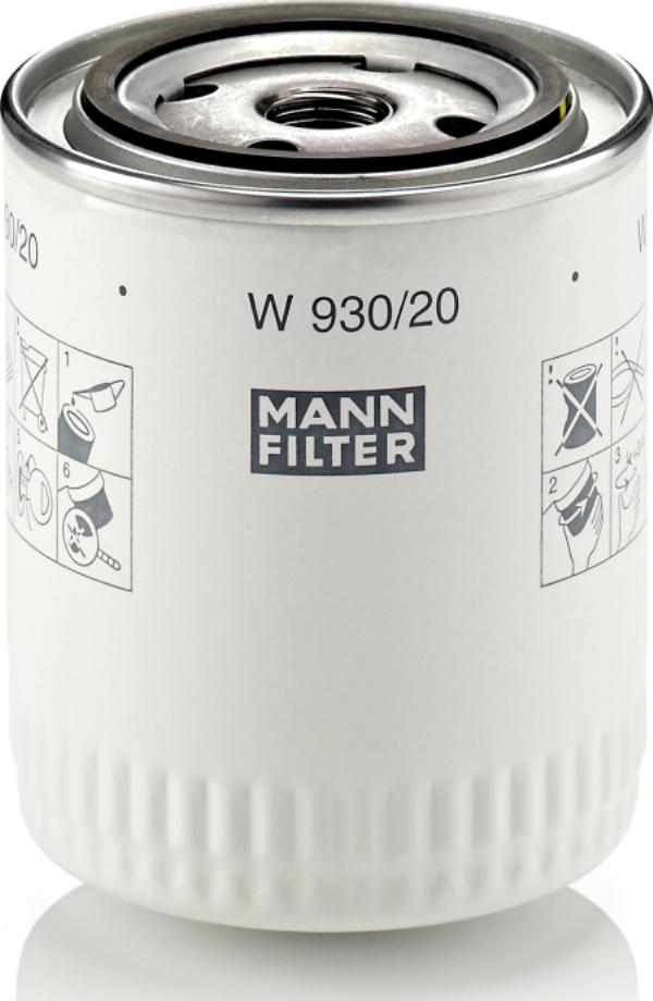 Mann-Filter W 930/20 - Filtro de aceite vegaparts.es