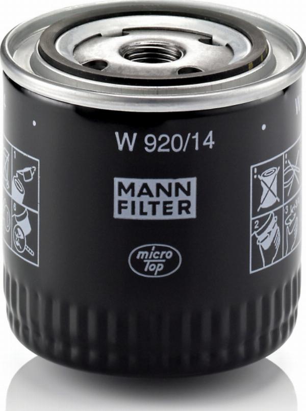 Mann-Filter W 920/14 - Filtro de aceite vegaparts.es