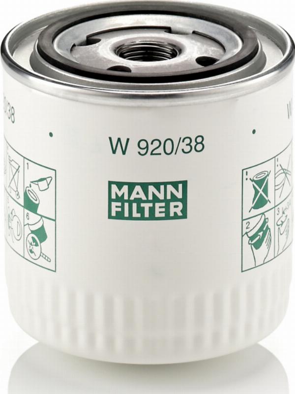 Mann-Filter W 920/38 - Filtro de aceite vegaparts.es