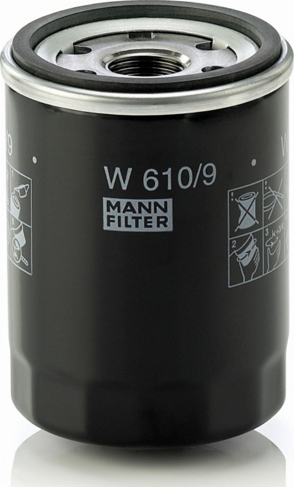 Mann-Filter W 610/9 - Filtro de aceite vegaparts.es