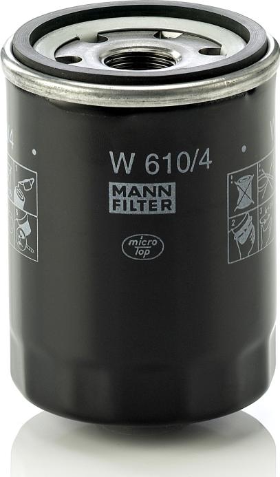 Mann-Filter W 610/4 - Filtro de aceite vegaparts.es
