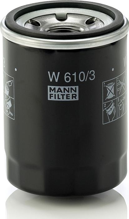Mann-Filter W 610/3 - Filtro de aceite vegaparts.es