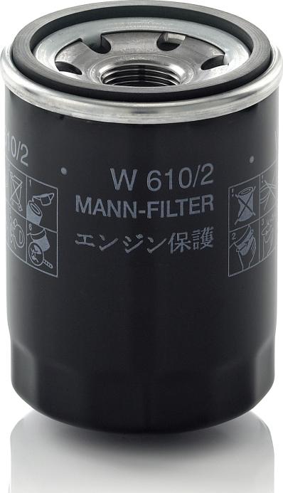 Mann-Filter W 610/2 - Filtro de aceite vegaparts.es
