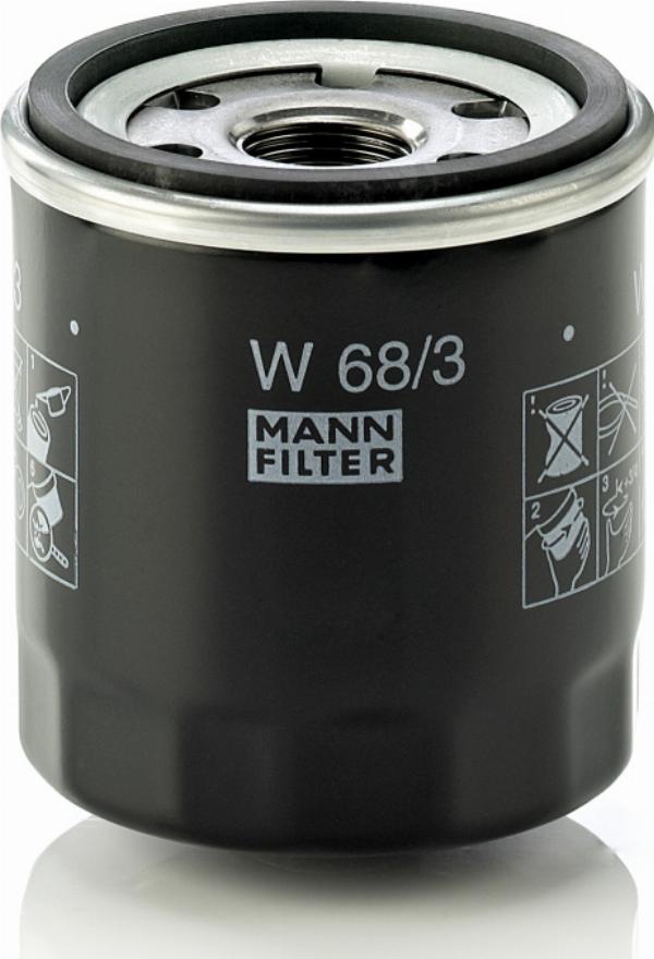 Mann-Filter W 68/3 - Filtro de aceite vegaparts.es