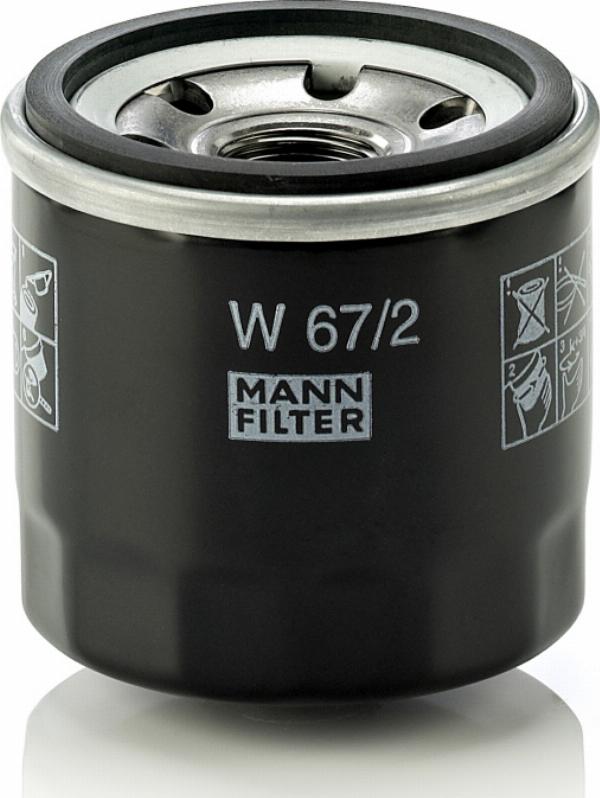 Mann-Filter W 67/2 - Filtro de aceite vegaparts.es