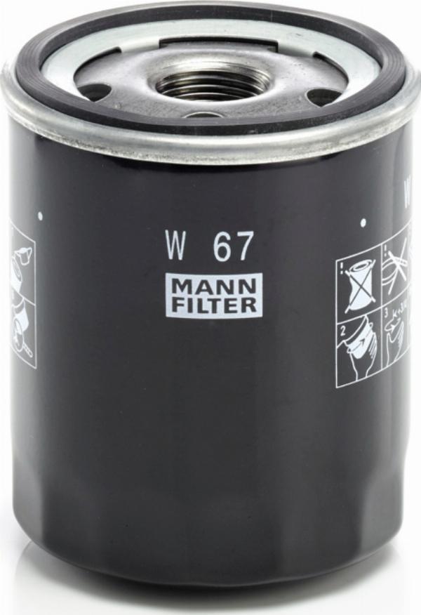 Mann-Filter W 67 - Filtro de aceite vegaparts.es