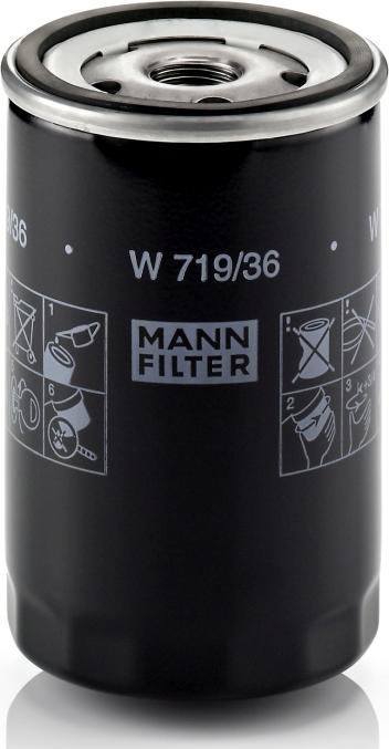 Mann-Filter W 719/36 - Filtro de aceite vegaparts.es