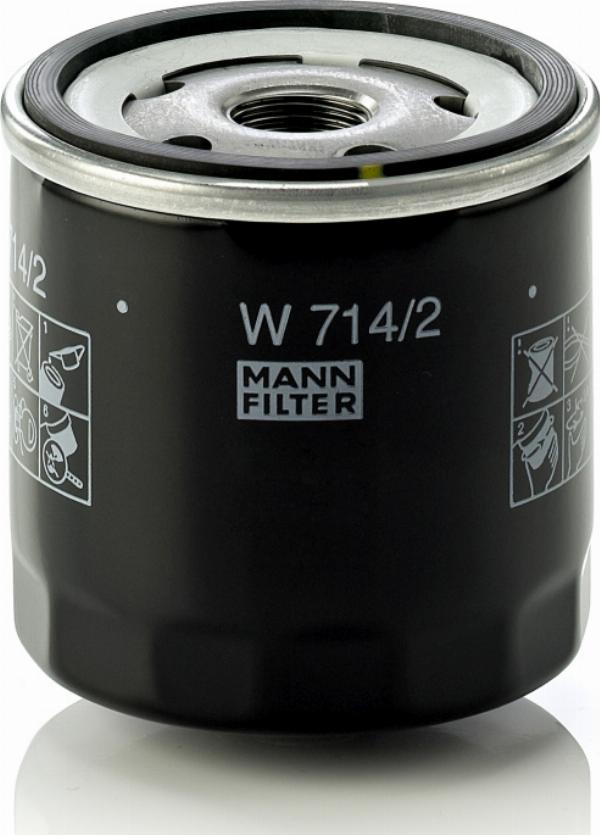 Mann-Filter W 714/2 - Filtro de aceite vegaparts.es